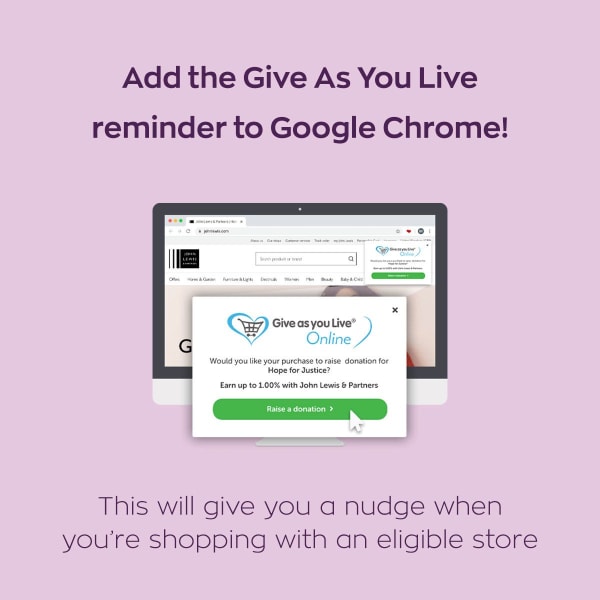 Give As You Live Chrome Extension Reminder